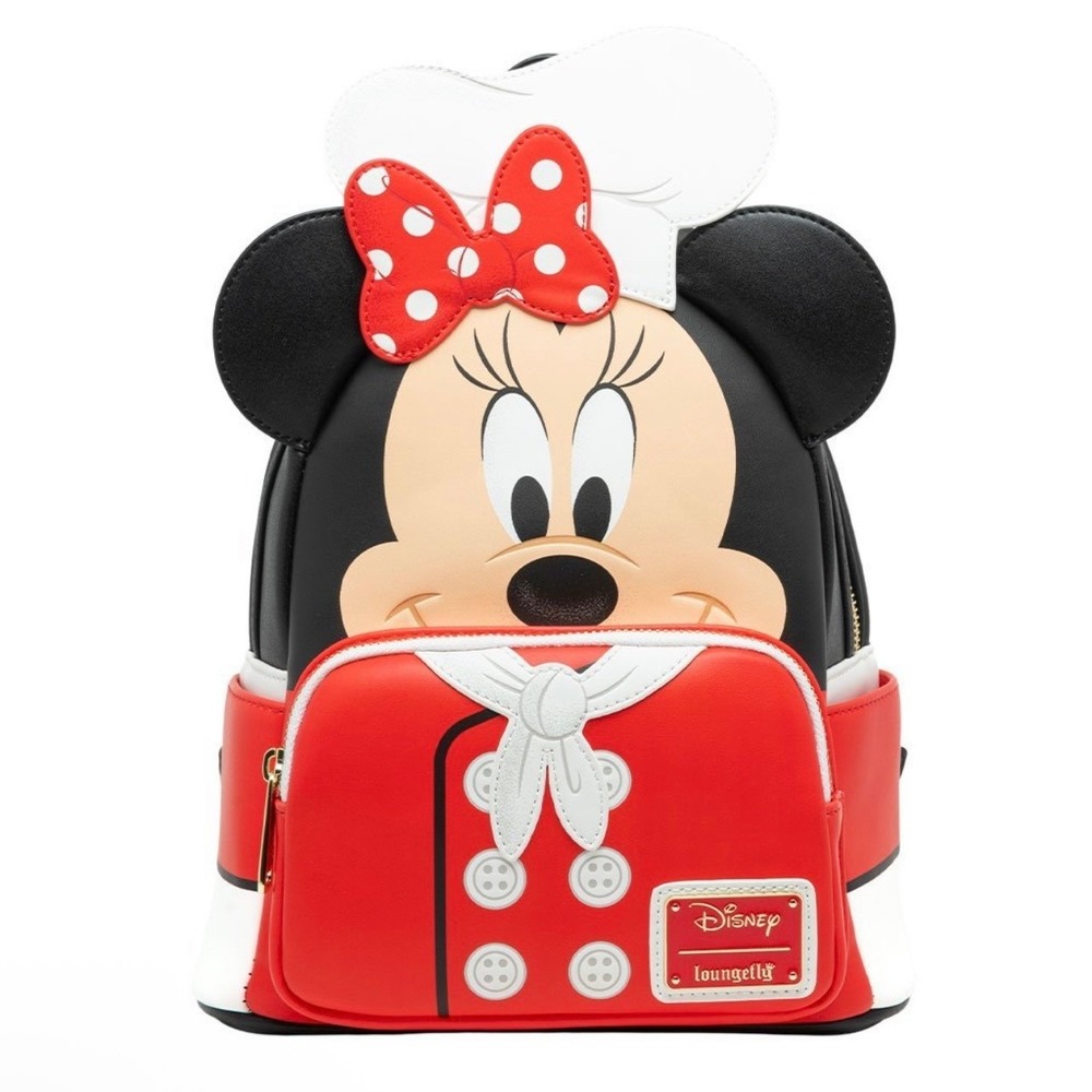 Loungefly Disney Minnie Mouse Chef Cosplay Mini Backpack NWT